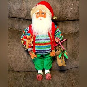 NWT Karen Didion Teddy Bear Santa